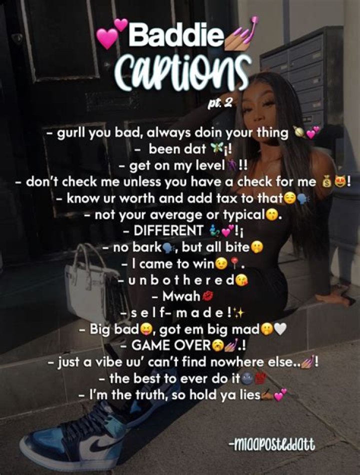 baddie captions pt 2 Witty instagram captions, Instagram captions