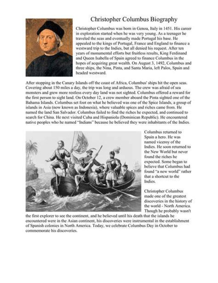 Christopher Columbus Biography Childhood, Life Achievements & Timeline
